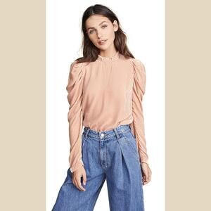 Ulla Johnson Elegant Blush Puff Sleeve Top - Size 4
